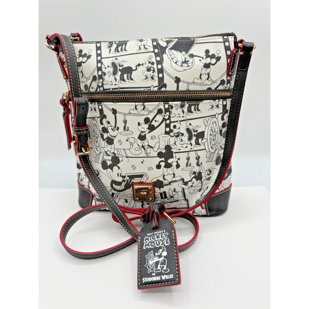 Dooney & Bourke Steamboat Willie Mickey Mouse Crossbody Bag Purse 10 In x 10 In